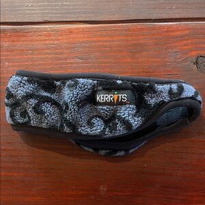 Kerrits Black and Blue Patterned Fleece Headband